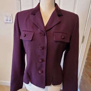 Le Suit  Purple Jacket  with Velvet Blazer size 10P